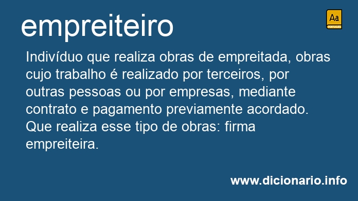 Significado de empreiteiro