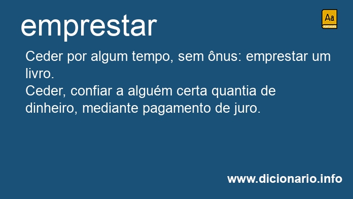 Significado de emprestava