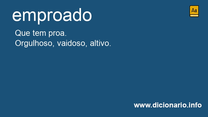 Significado de emproada