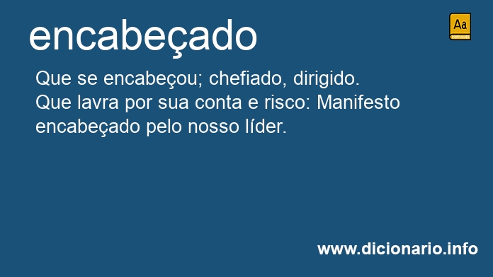 Significado de encabeado