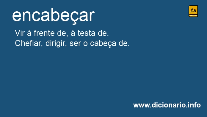 Significado de encabear