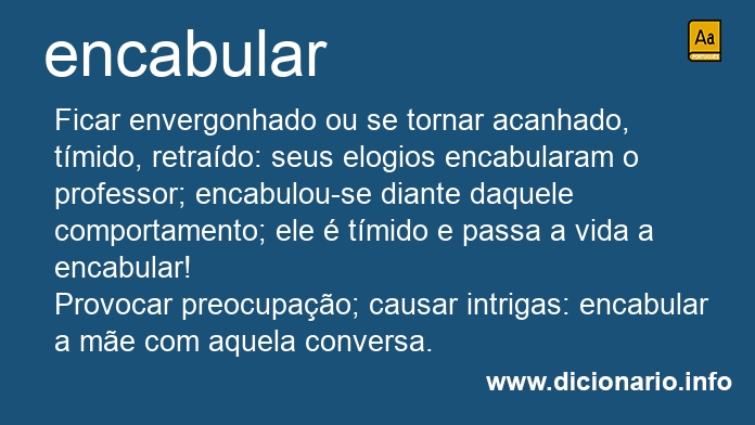 Significado de encabular