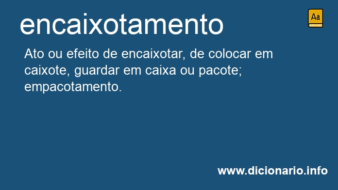 Significado de encaixotamento