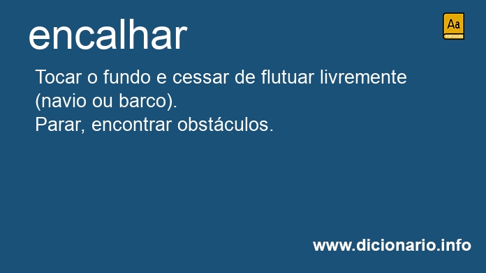 Significado de encalhars