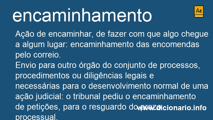 Significado de encaminhamentos