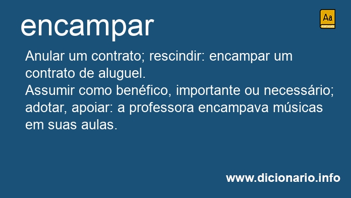 Significado de encampar