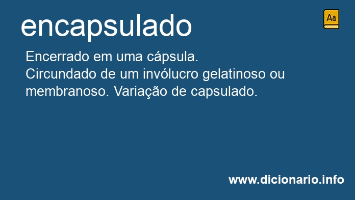 Significado de encapsulado