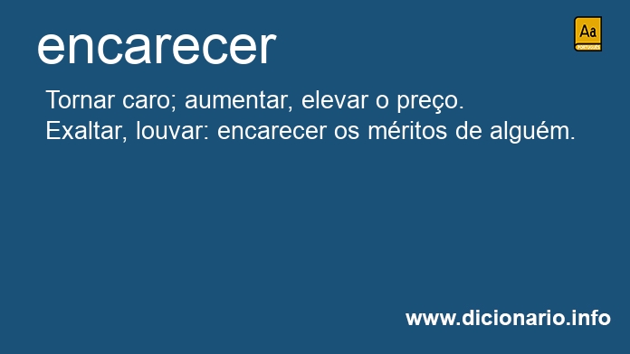 Significado de encarecer