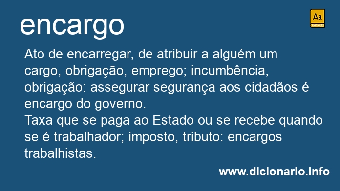 Significado de encargo