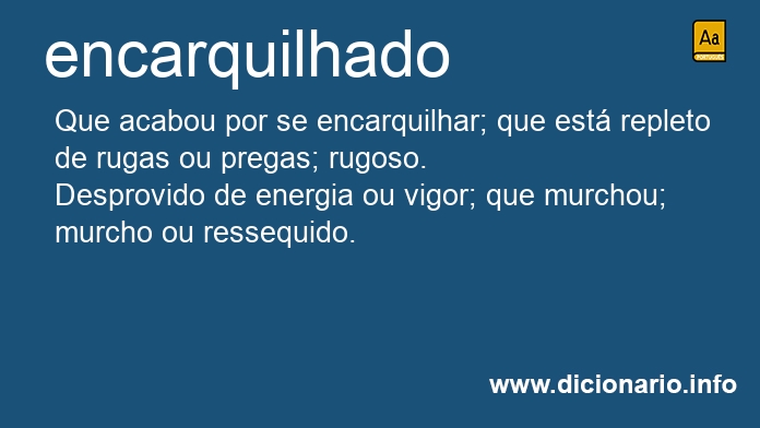 Significado de encarquilhada