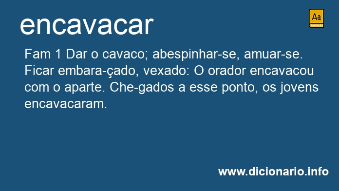 Significado de encavacai