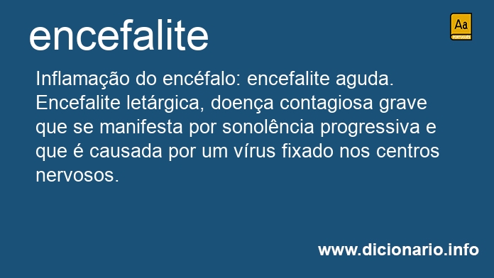 Significado de encefalite