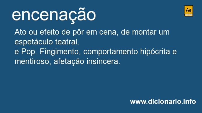Significado de encenao