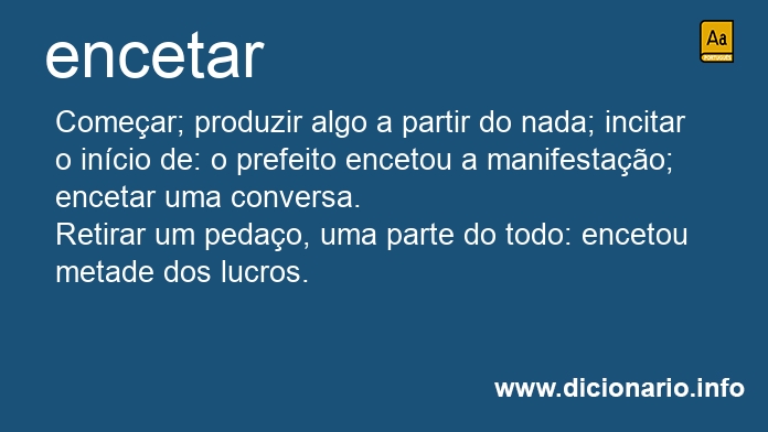 Significado de encetar