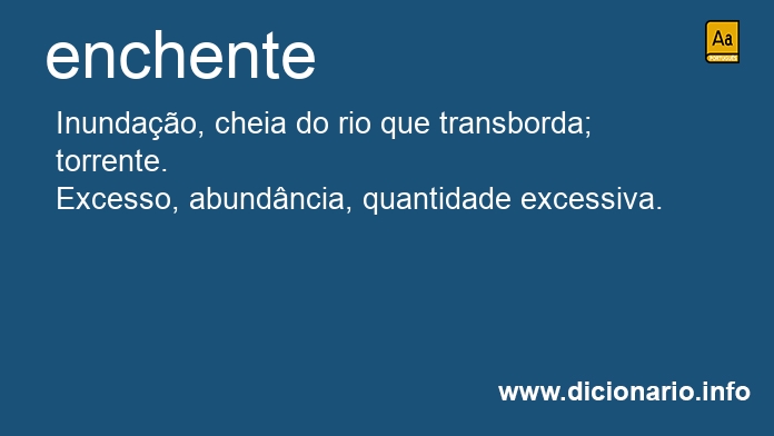 Significado de enchente