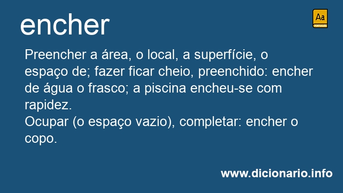 Significado de encher