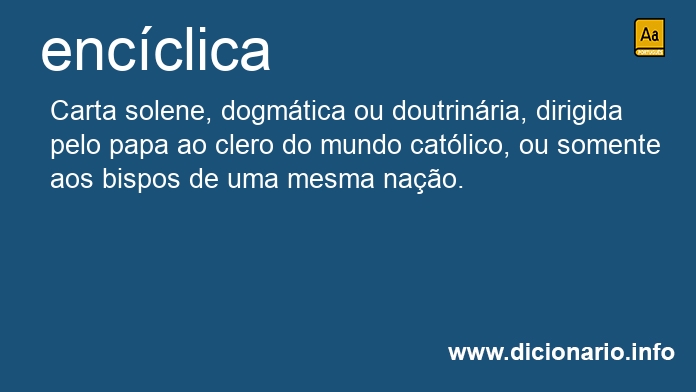 Significado de encclica