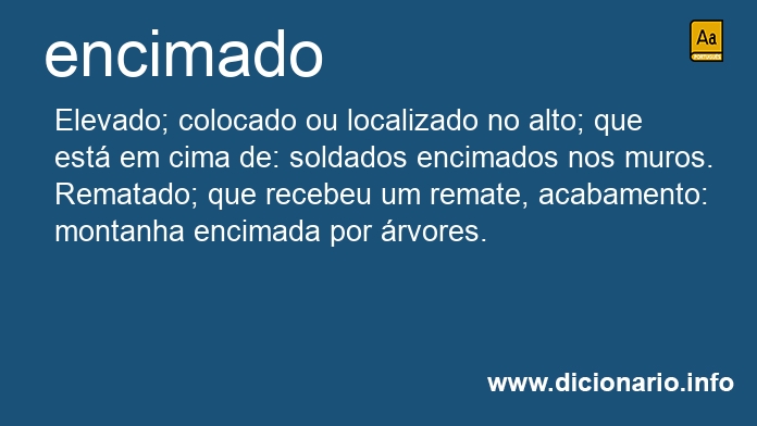 Significado de encimada