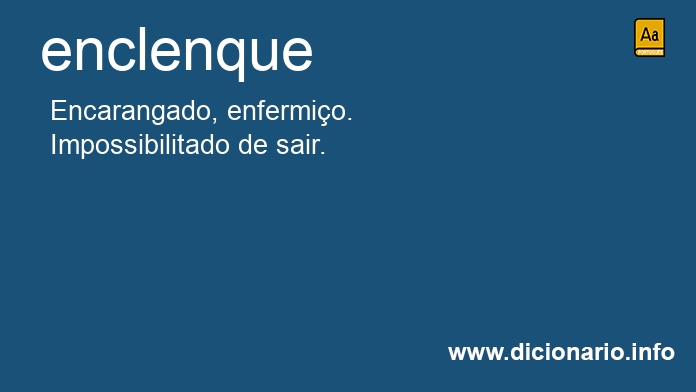 Significado de enclenque