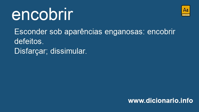 Significado de encobrir