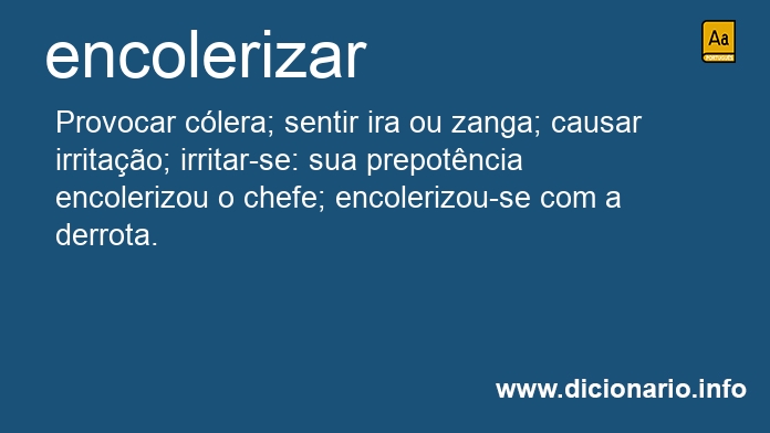 Significado de encolerizarei