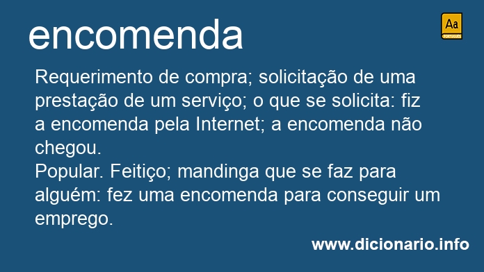 Significado de encomenda