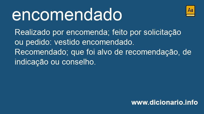 Significado de encomendado