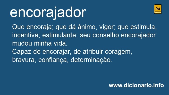 Significado de encorajadora