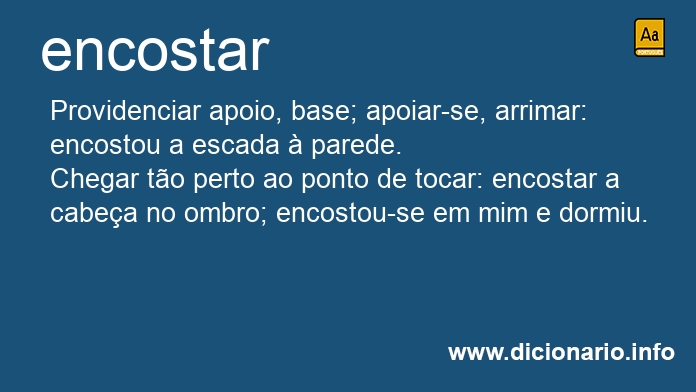 Significado de encostar