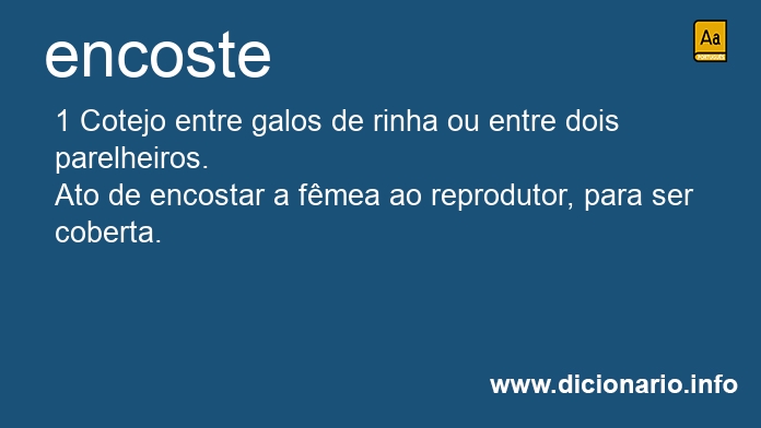 Significado de encoste