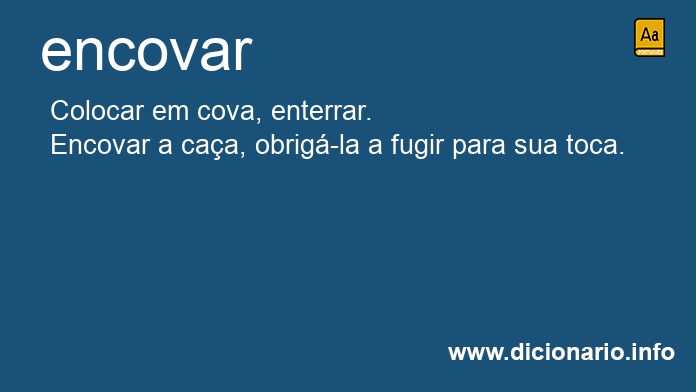 Significado de encovar