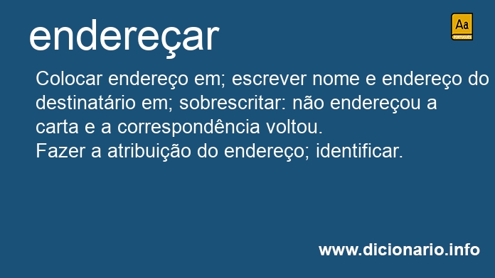 Significado de enderear