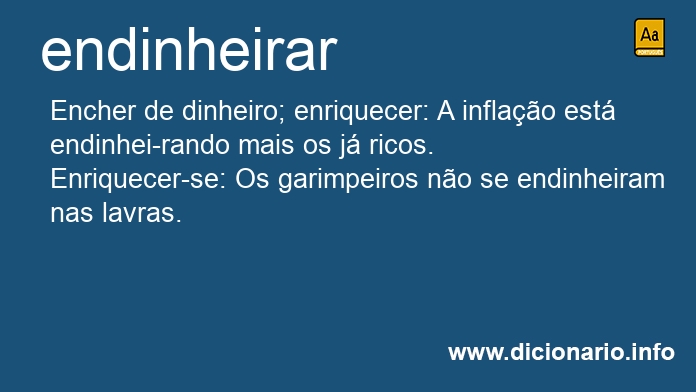 Significado de endinheirar