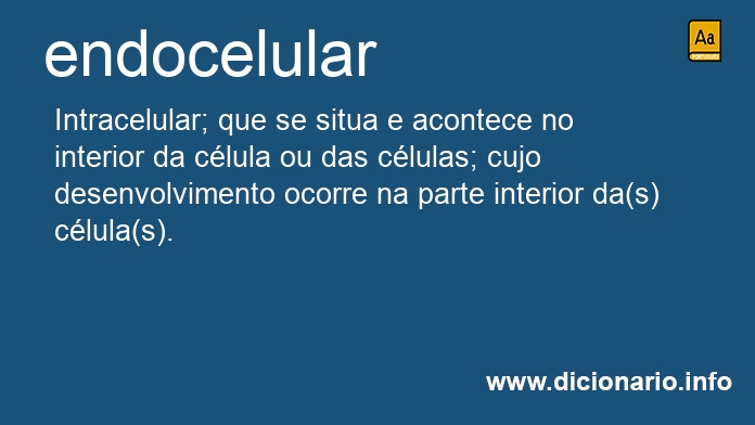 Significado de endocelular
