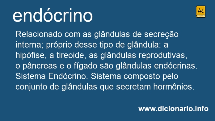 Significado de endcrino