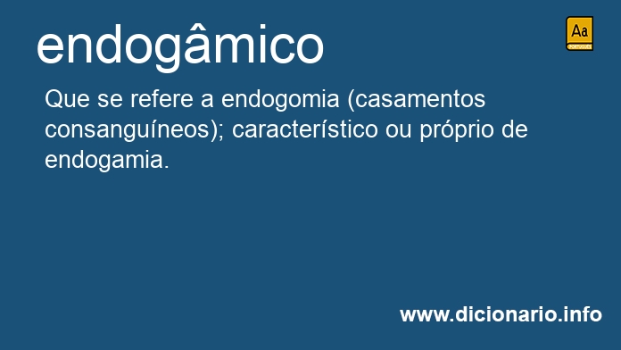 Significado de endogmica
