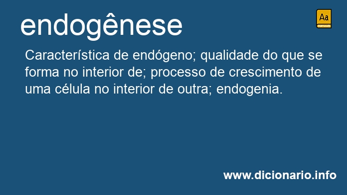 Significado de endognese