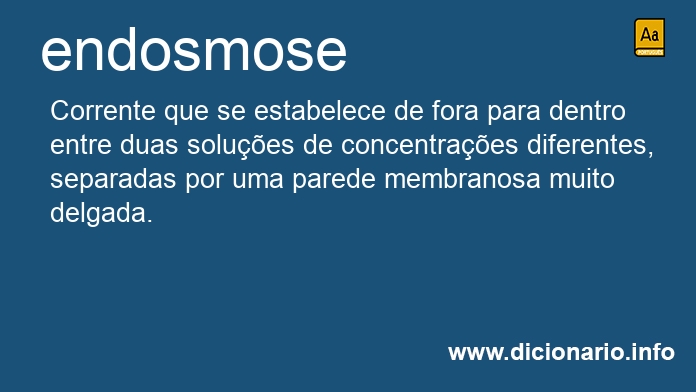 Significado de endosmose