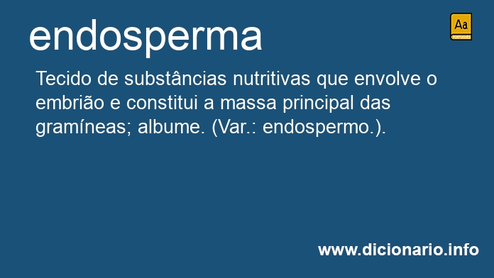 Significado de endospermas