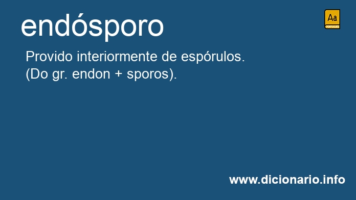 Significado de endsporo