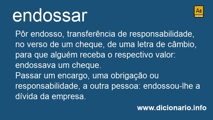 Significado de endossai