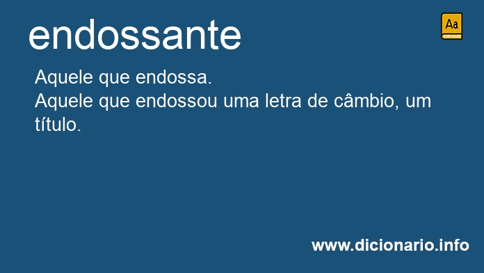 Significado de endossante