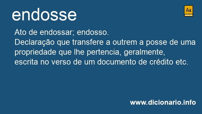 Significado de endosse