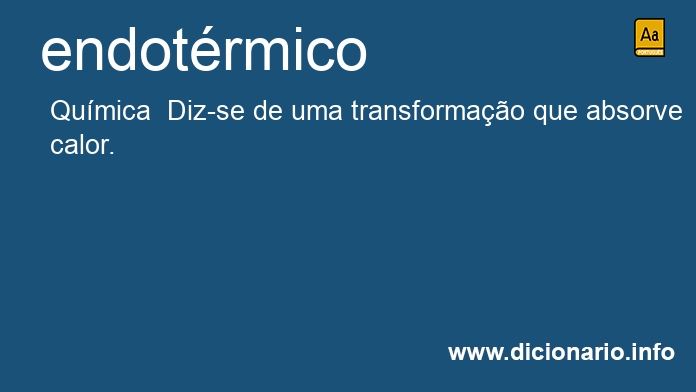 Significado de endotrmico