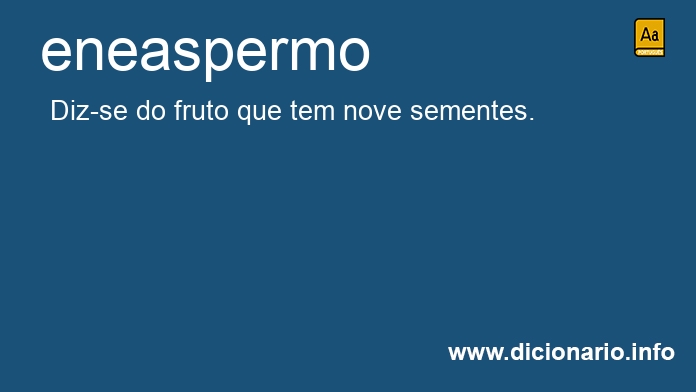 Significado de eneaspermo