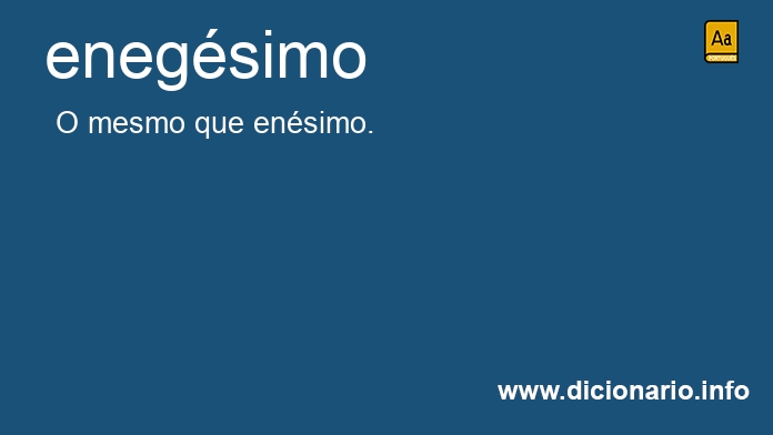 Significado de enegsimo