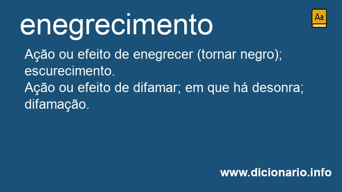 Significado de enegrecimento