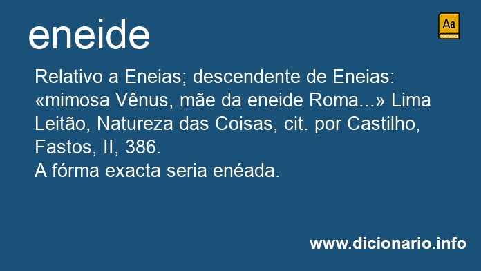 Significado de eneide