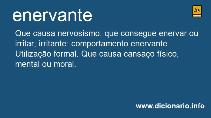 Significado de enervante