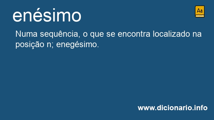 Significado de ensimo